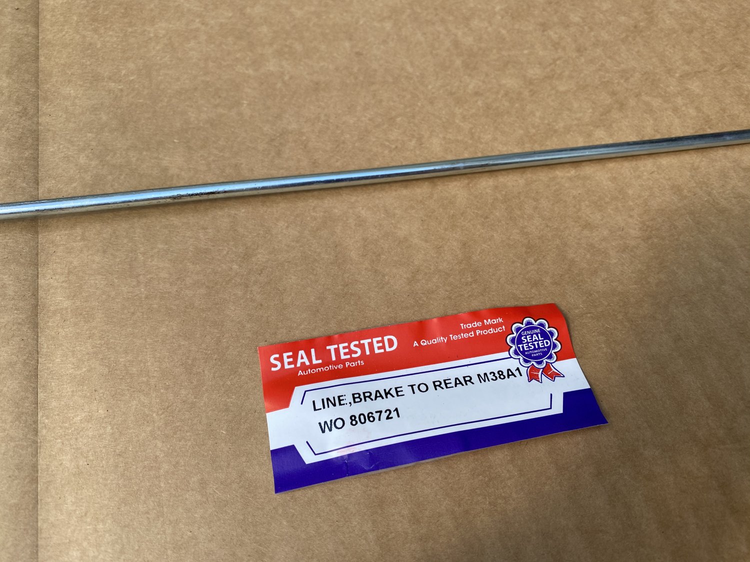 BRAKE LINE, master cylinder to rear flex (M38A1) Desmet Jeepparts