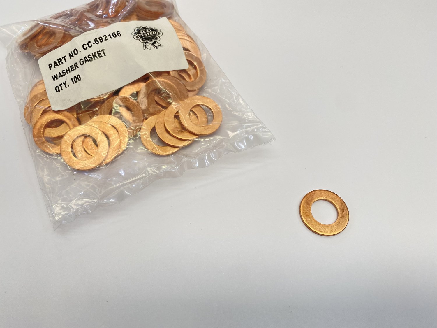 COPPER GASKET, wheel brake cylinder fluid inlet connection Desmet